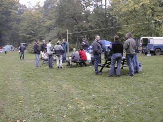 Gathering at the campsite